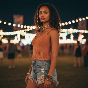 Streetwear Society Knitted Camisole Size Small Terracotta Orange Crop Top